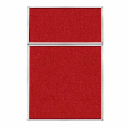 Versare Hush Panel Configurable Cubicle Partition 4' x 6' Red Fabric 1850627